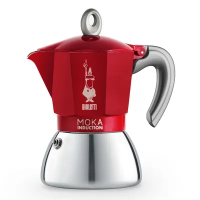 Bialetti Гейзерная кофеварка Bialetti Moka Induction 2020 красная — артикул 0006946/NP 0006946/NP
